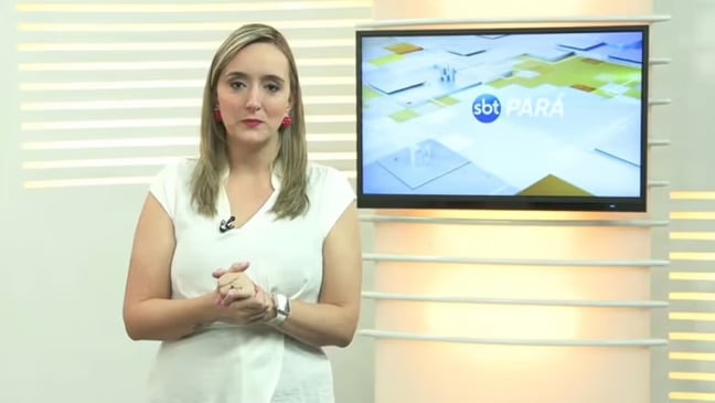 Bianca Teixeira é a apresentadora do jornal SBT Pará - Crédito: Reprodução/SBT
