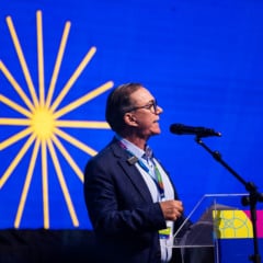 O Presidente nacional do Serviço de Apoio às Micro e Pequenas Empresas (SEBRAE), Décio Lima, participou da abertura do Startup Investment Summit, em Santa Catarina. GabrielHeusi_@greenfotografias