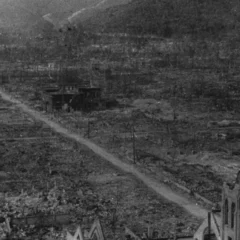 Hiroshima Nakaku. Após a explosão da bomba nuclear. Foto: Satsuo Nakata