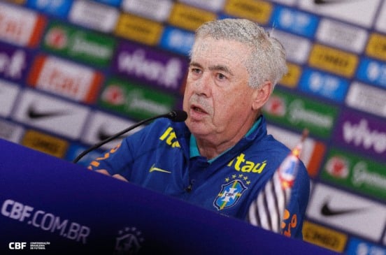 O técnico Carlo Ancelotti anunciará a lista dos 23 jogadores convocados para os dois últimos compromissos das eliminatórias.