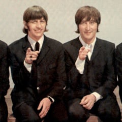 BEATLES  1966 Paul McCartney, Ringo Starr, John Lennon and George Harrison at Top Of The Pops