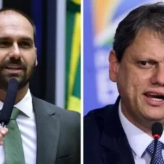As mensagens trocadas por Jair Bolsonaro (PL) e seu filho Eduardo Bolsonaro (PL-SP) expuseram uma guerra entre a família do ex-presidente e o governador de São Paulo