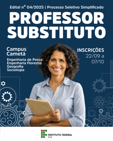 IFPA Cametá abre seleção para professores substitutos em quatro áreas