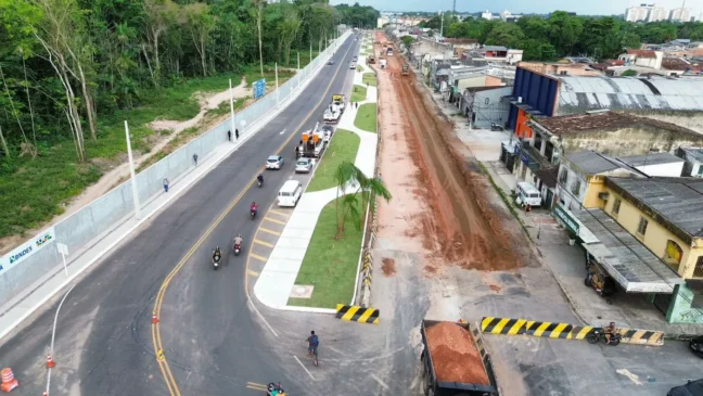 Interdição temporária garante continuidade das intervenções no novo corredor viário, legado da COP30 para Belém. Foto: Divulgação