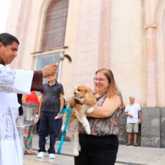 A benção e o desfile de animais domésticos marcaram o ponto alto da Festividade de São Francisco de Assis, neste domingo (28).
