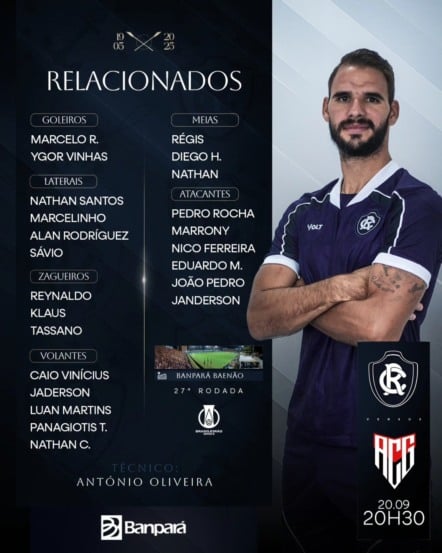 Remo x Atlético-GO: veja escalação provável, desfalques e horário do jogo