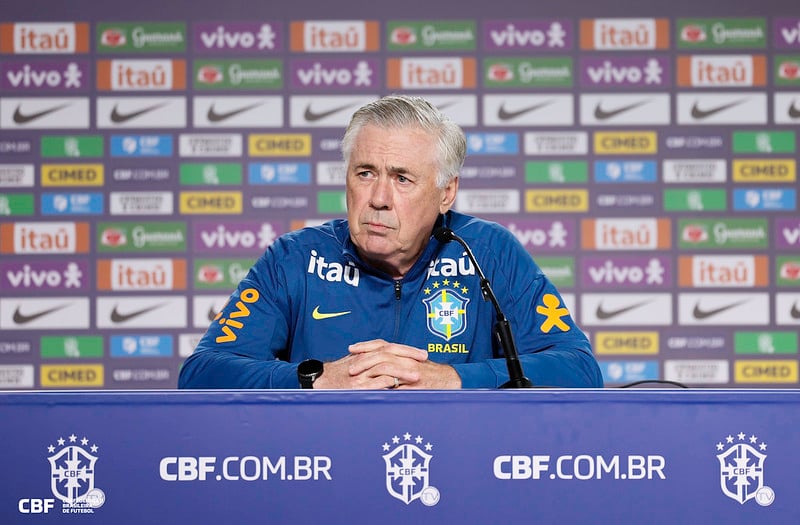 Coletiva Carlo Ancelotti FOTO: @rafaelribeirorio / CBF