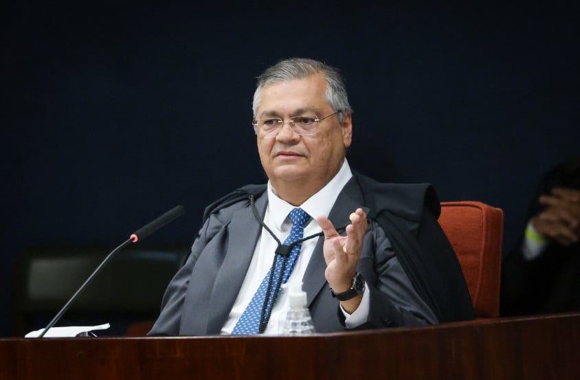 O ministro Flávio Dino, do Supremo Tribunal Federal (STF), disse nesta terça-feira (9) que os crimes imputados ao ex-presidente Jair Bolsonaro e mais sete réus na trama golpista não podem ser anistiados. Foto: Gustavo Moreno/STF