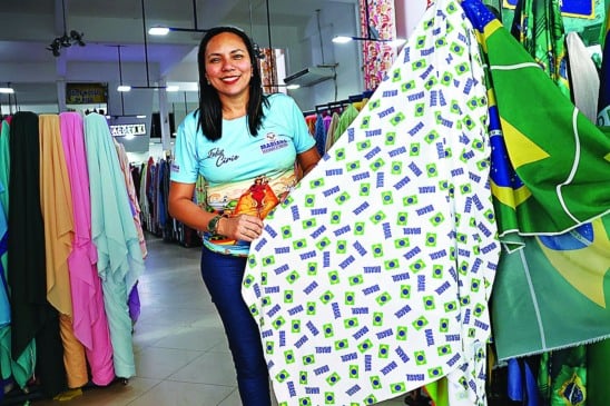 No centro comercial de Belém, a busca por produtos que remetem ao Dia da Independência do Brasil tem sido grande nas lojas que ofertam artigos como luvas, bandeirinhas e boinas