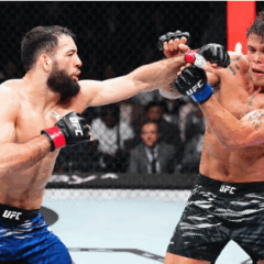 Nassourdine Imavov venceu Caio Borralho na luta principal do UFC Paris. (Foto por Jeff Bottari/Zuffa LLC).