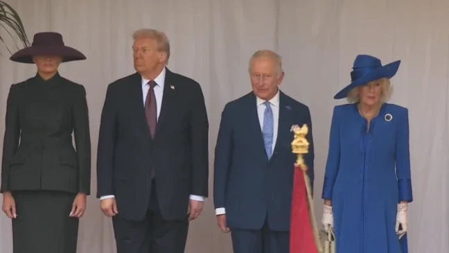 Melania e Donald Trump participam de cerimônia oficial com o Rei Charles III e a Rainha Camila no Castelo de Windsor.