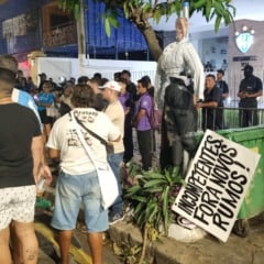 Torcedores protestam na avenida Nazaré. Foto: Mauro Ângelo