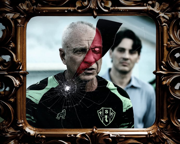 Como no cinema, a assombração se repete: Márcio Fernandes volta ao Paysandu para enfrentar o reflexo sombrio da crise na Série B - Foto: Jorge Luis Totti/PSC - Arte: D'Ângelo Valente