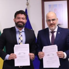 Miro Sanova, presidente da Cultura Rede de Comunicação e André Basbaum, presidente da EBC. Foto: Divulgação