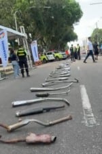 Na manhã desta quinta-feira (25), diversas descargas cadron, também conhecidas como descargas barulhentas, foram destruídas na cidade de Castanhal, região do nordeste paraense.