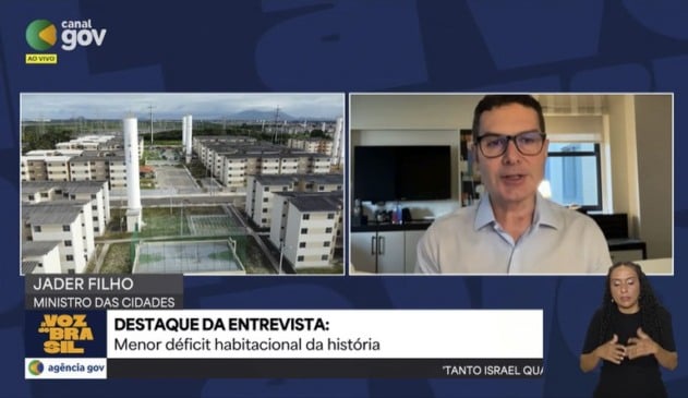 Durante entrevista ao programa Voz do Brasil, nesta segunda, 22, o ministro das Cidades, Jader Filho, destacou os avanços do programa. Foto: Divulgação