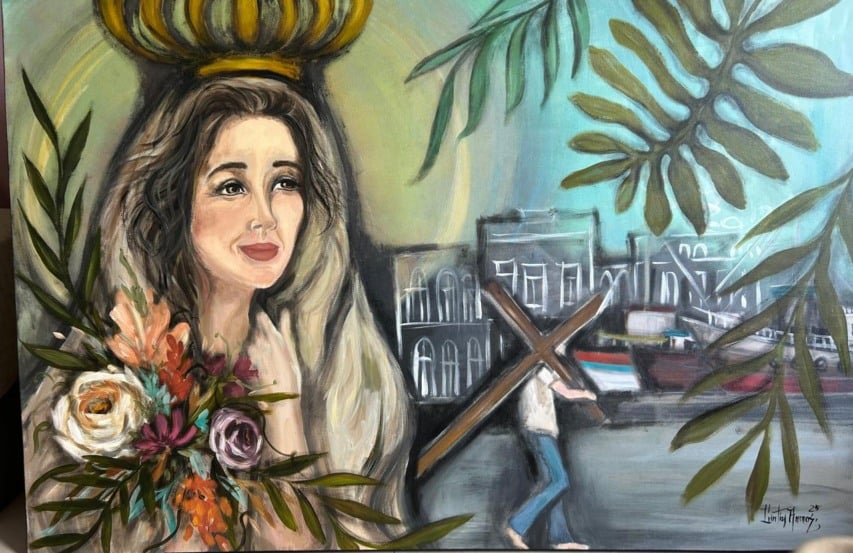 A artista plástica Cíntia Ramos celebra sua fé em Nossa Senhora de Nazaré com exposição