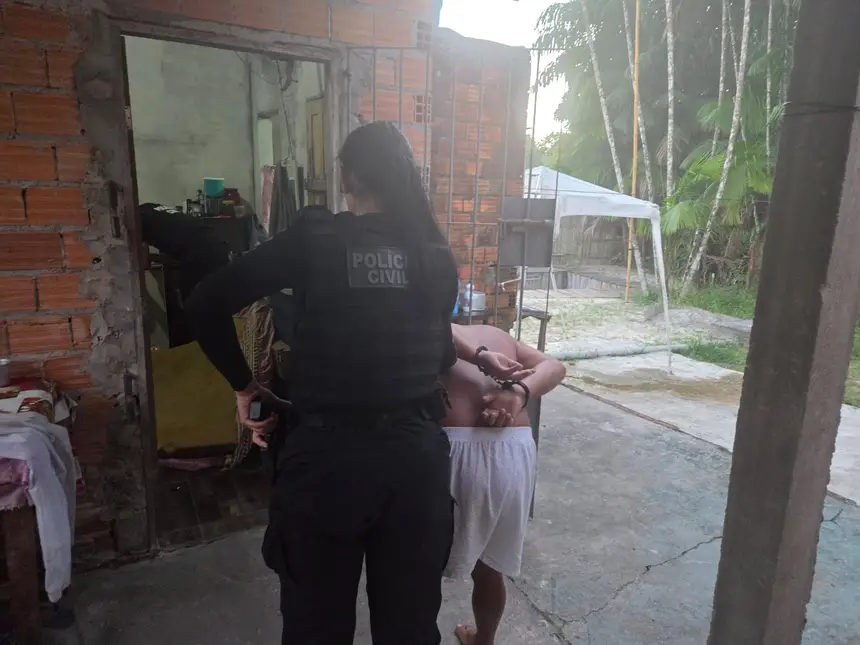 Polícia Civil prende investigado na Ilha de Outeiro, em Belém, na manhã desta terça-feira (23)