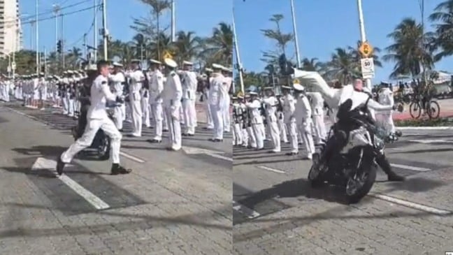 Acidente com motociclista fere militar da Marinha no 7 de Setembro em Fortaleza