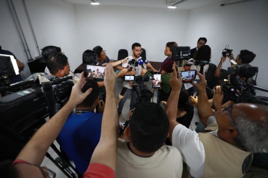 Coletiva da Sezel sobre a operação da Polícia Federal realizada na tarde desta quinta-feira (16).