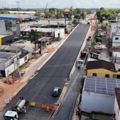 Imagem mostra momento do equipamento ainda em obras, no mês de julho deste ano.