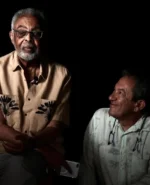 Compositor e cantor Gilberto Gil e o maestro, Aldo Brizzi, diretor musical e coautor da composição para a ópera I-Juca Pirama. Foto: Divulgação