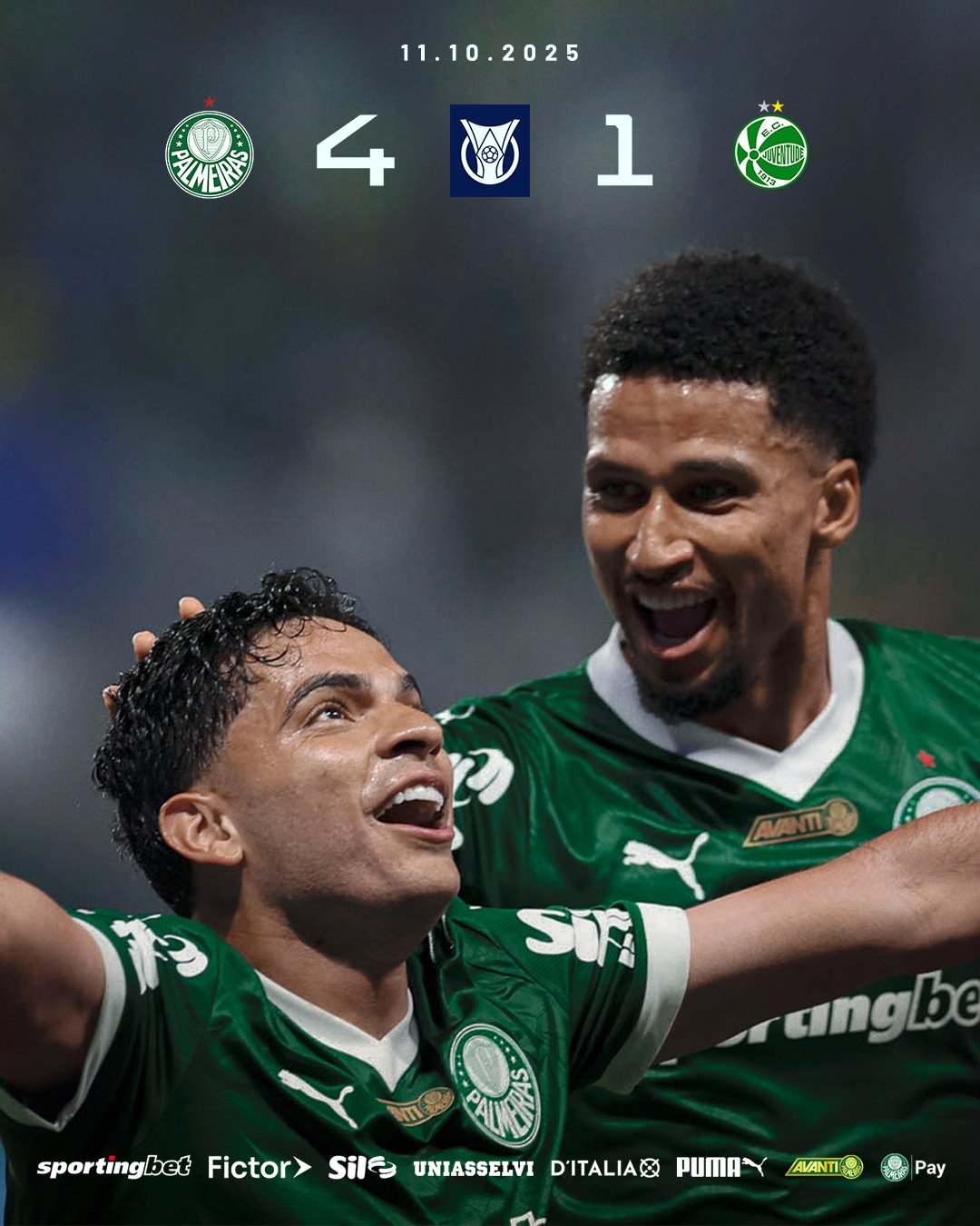 O Brasileirão tem um novo líder isolado. Neste sábado (11), o Palmeiras recebeu o Juventude e não tomou conhecimento do adversário