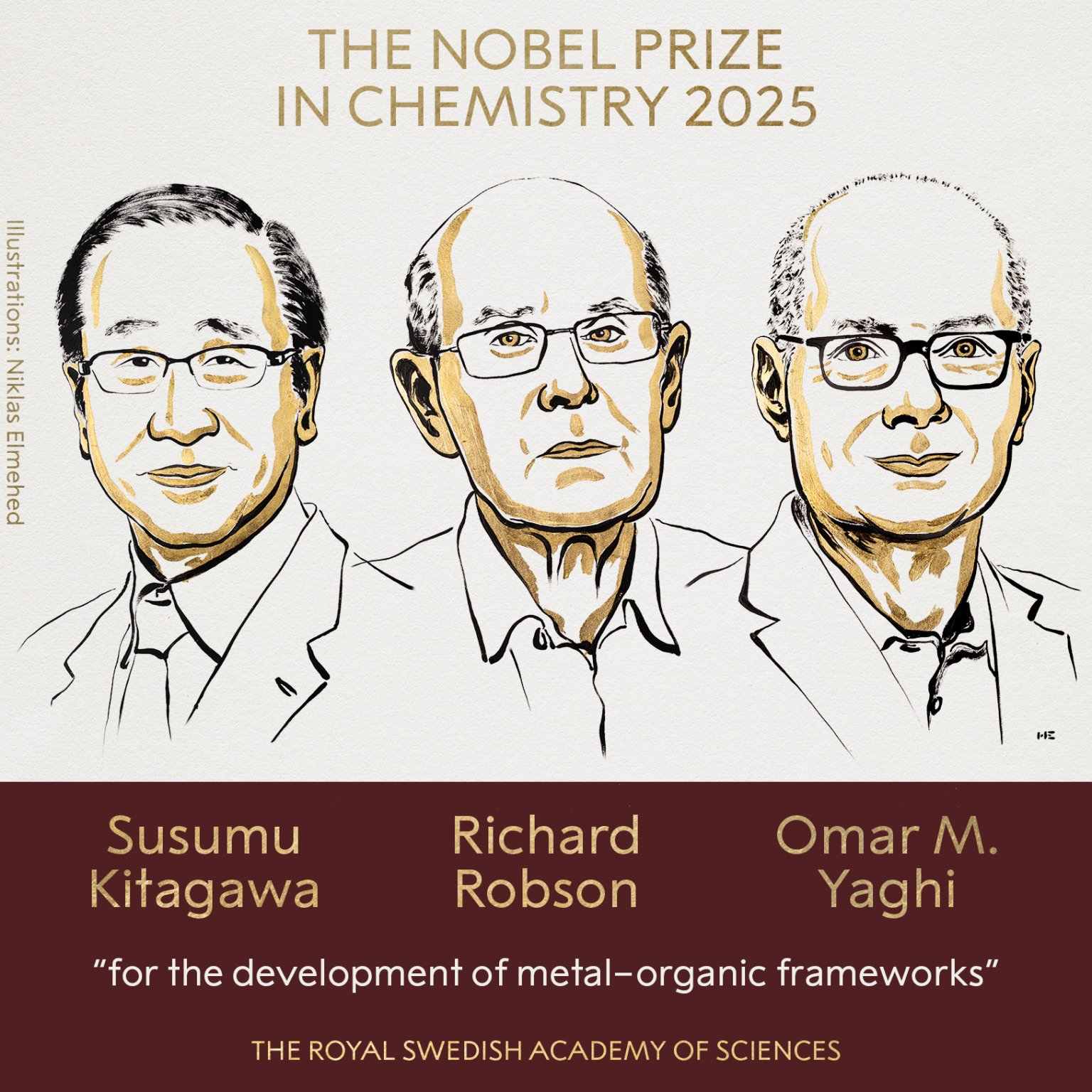 Nobel de Química celebra criação das estruturas metal-orgânicas, novo marco da ciência dos materiais