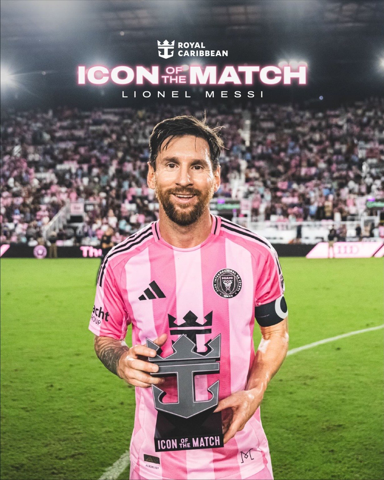 Messi foi o craque do jogo.