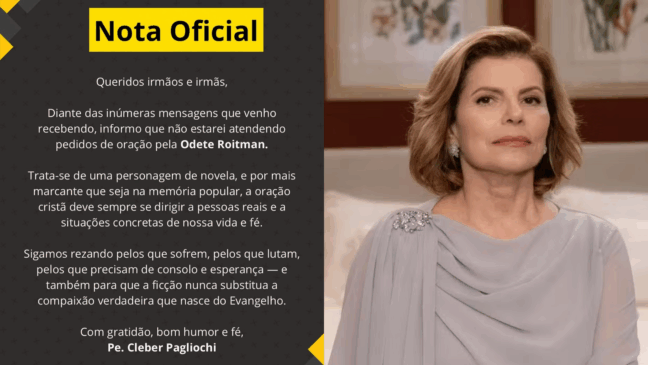 Fãs da novela resolveram pedir missas e orações pela personagem, o que surpreendeu – e até preocupou – o padre. Fotos: Reprodução/Instagram e Beatriz Damy/TV Globo