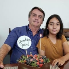 Jair e Laura Bolsonaro. Foto: redes sociais