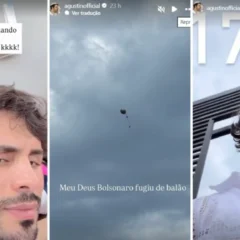 Agustin Fernandez, autorizado pelo STF, publicou nas redes sociais comentários sobre os processos contra o ex-presidente enquanto participava da comemoração de Laura Bolsonaro.