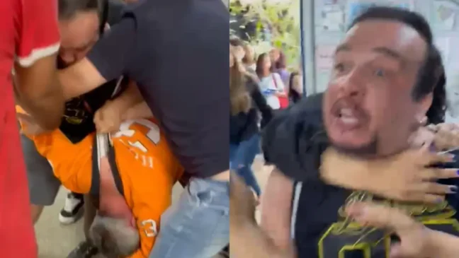 A confusão começou após o educador chamar a atenção da estudante, que usava o celular e se recusava a copiar o conteúdo do quadro.