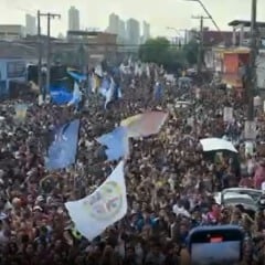 Romaria da Juventude: Procissão chega na Padre Eutíquio. 60 mil acompanham. Foto: Reprodução