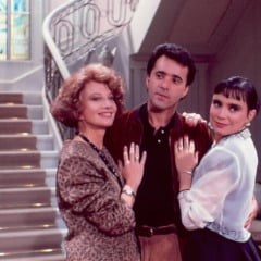 Glória Menezes (Laurinha), Tony Ramos (Edu) e Regina Duarte (Maria do Carmo) em 'Rainha da Sucata'. Foto: Divulgação / Globo