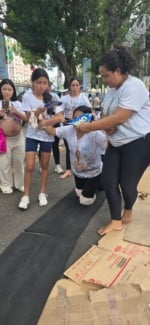 A irmã de Gisele caminha em fé pela saúde da filha.