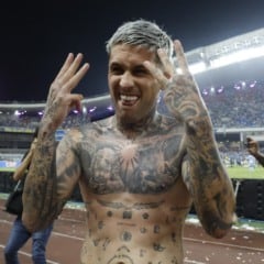 O uruguaio entrou para decidir o jogo. Foto: Irene Almeida