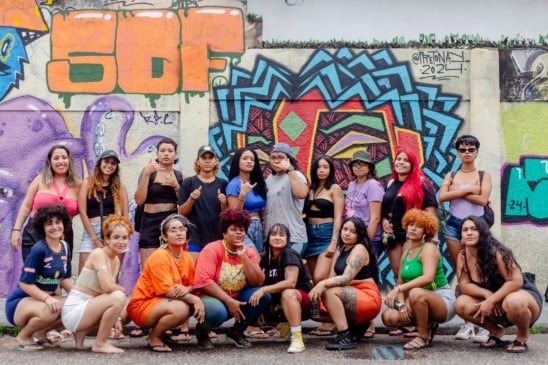 O coletivo XXT Crew, composto por 26 artistas do movimento Hip Hop, abre a programação. FOTO: IRENY NUNES/BIENAL/DIVULGAÇÃO
