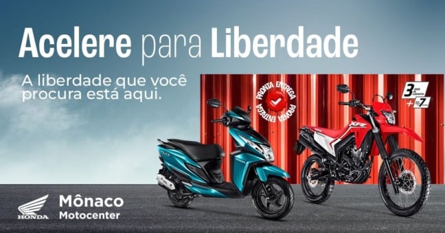 ‘Acelere para liberdade’: Mônaco Motocenter tem entrada zero e a pronta entrega