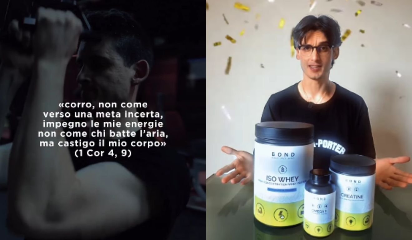 Religioso é patrocinado por marca de suplementos. Fotos: Reprodução/Redes sociais