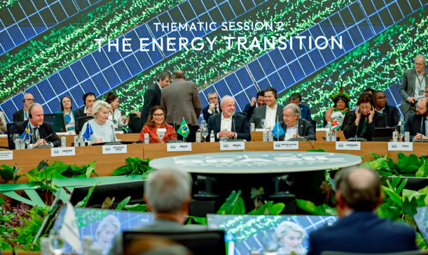 Presidente da República, Luiz Inácio Lula da Silva, durante a Segunda Sessão Temática da Mesa Redonda de Líderes: “Transição Energética”. Mesa Redonda de Líderes – Parque da Cidade – Belém (PA) Foto: Ricardo Stuckert / PR