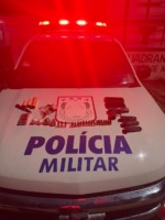 Materiais apreendidos com “Pato Roco” foram apresentados na Seccional de Marituba após a ação policial.