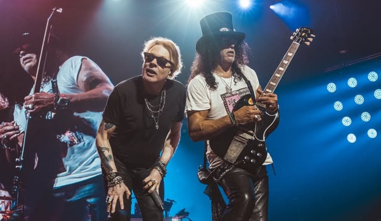 Axl Rose e Slash no palco. Foto: Divulgação GN'R Axl Rose e Slash no palco. Foto: Divulgação GN'R