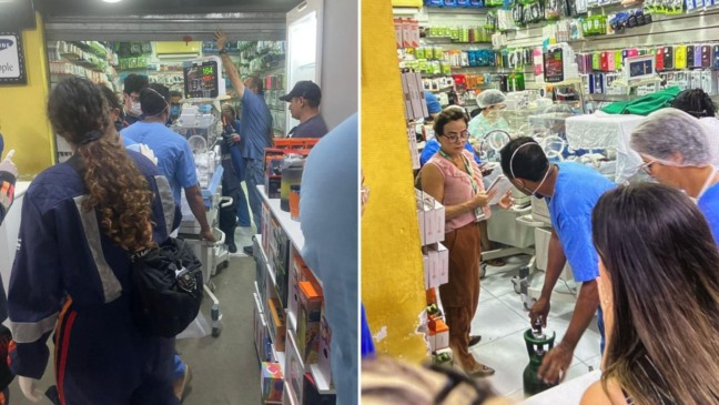 Os bebês foram levados para lojas do Beco da Poeira, onde conseguiram ficar isolados e com acesso a oxigênio. Foto: Reprodução