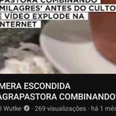 Momento em que a “pastora” orienta o grupo sobre como agir durante o suposto milagre no culto.
