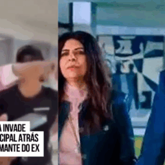 A parlamentar invadiu, na quinta-feira (4/12), a Câmara Municipal de Rio Preto da Eva, no Amazonas, em busca da mulher que, segundo ela, seria a amante. Fotos: Reprodução / Redes sociais
