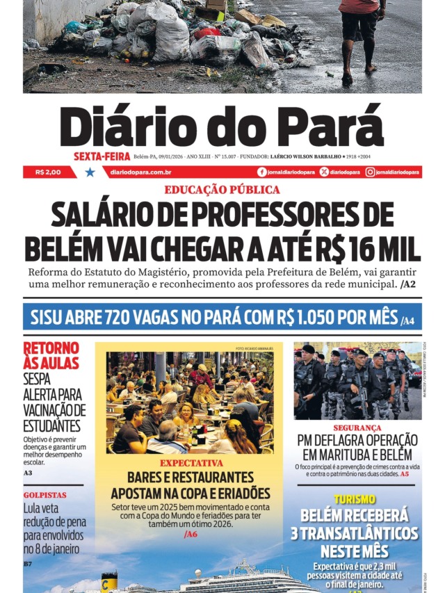 Capa da Edição Eletrônica - 09/01/2026