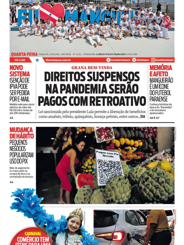 Capa da Edição Eletrônica - 14/01/2026