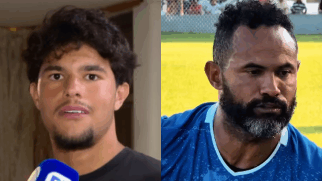 Bruninho revela encontro frustrado com pai e cobra pensões atrasadas; goleiro Bruno alega ‘armadilha’. Fotos: Reprodução