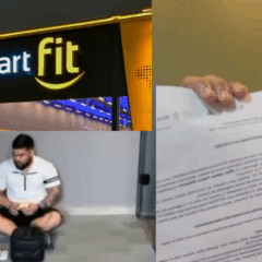 Um aluno foi expulso da academia Smart Fit após se manifestar nas redes sociais em defesa de um personal trainer. Fotos: Reprodução / Redes sociais